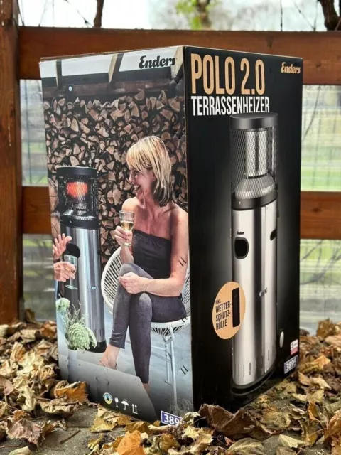 Enders Polo 2.0 Terrassenheizer 3895 Gas Heizstrahler inkl Wetterschutzhülle NEU