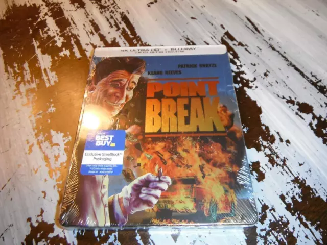 Point Break Best Buy Steelbook Exclusive NEW (Blu-Ray + 4K Ultra UHD, 2015)