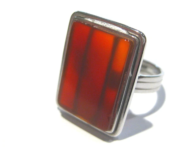 anello corniola - carnelian ring silver 925%