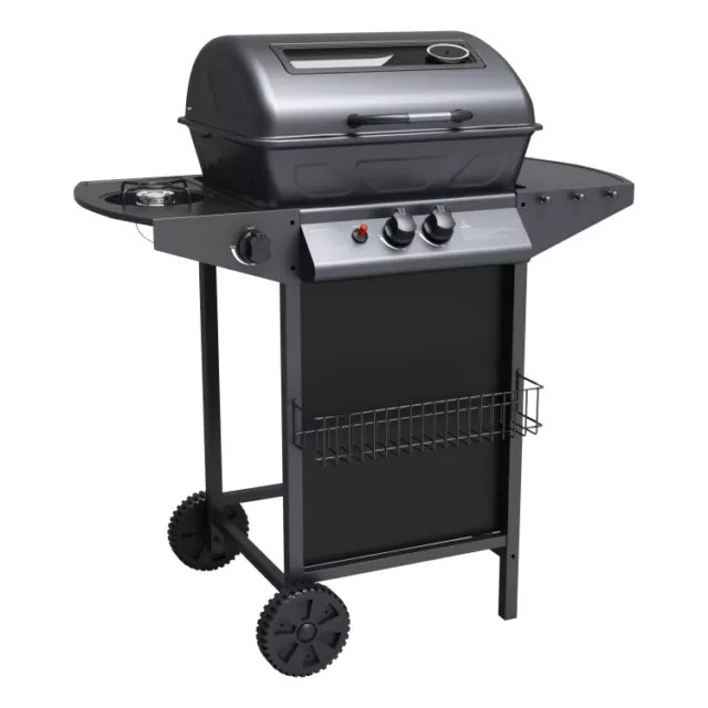 Pratiko life Barbeque Gas, Fornello Laterale Giardino Griglia Acciaio Pietra Lav