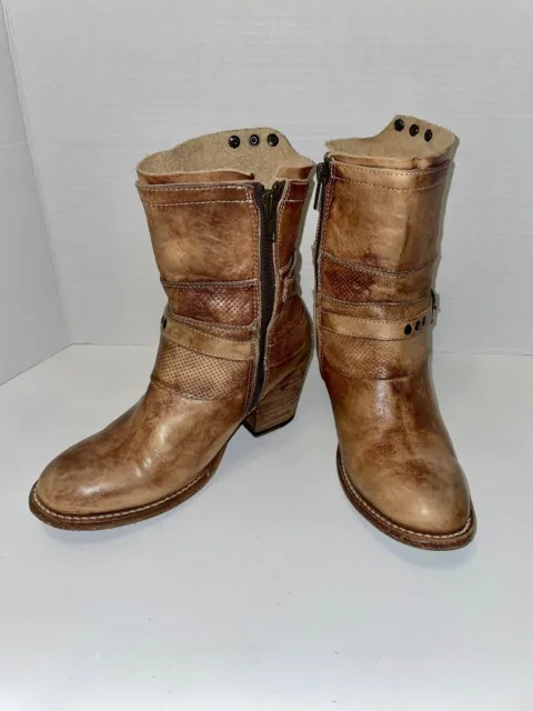BED STU Leather Western Boots Rowdy Bench Made Cobbler Series Women Size 6.5 EUC