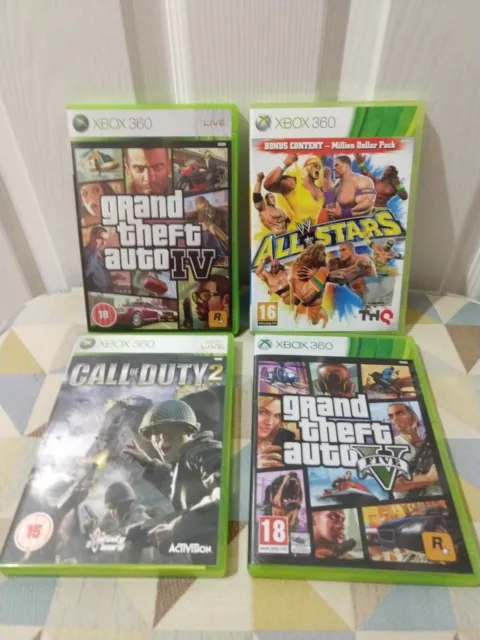 XBOX 360 Games Bundle GTA, COD, WWE Complete With Manuals VGC
