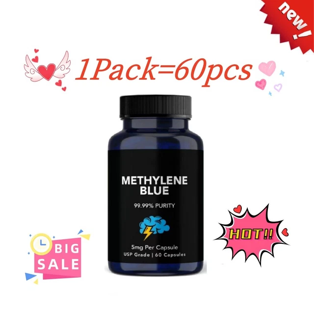 1-3PACK METHYLENE BLUE Capsules 5mg - USP Grade, 99.99% Purity - 60 ...