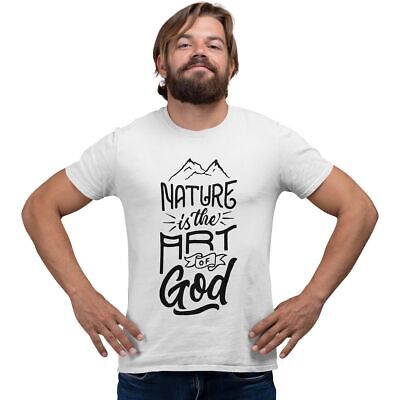 TEETOWN - T SHIRT HOMME - Nature is the art of god - Camping Mountain Hiking 2