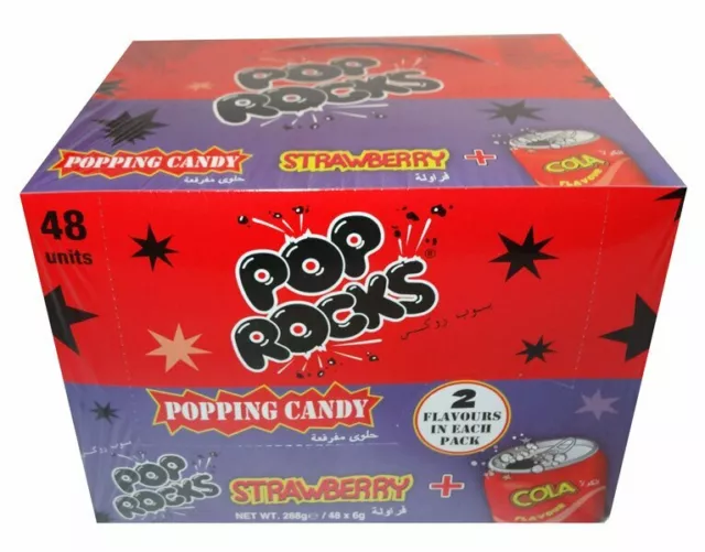 Pop Rocks Twin Packs - Strawberry + Cola (48 x 6g in a Display)