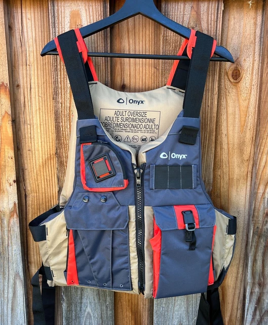 Onyx Kayak Fishing Paddle Vest Life Jacket, Adult Oversized NWOT Onyx Kayak Fishing Paddle Vest Life Jacket, Adult Oversized NWOT