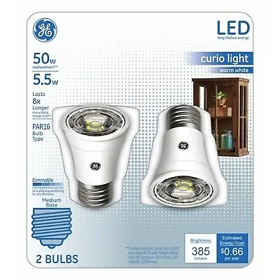 LED Spot Light Bulbs, Warm White, Clear, 385 Lumens, 5.5-Watts, 2-Pk. -14038