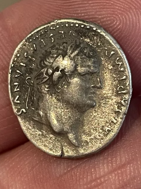 Ancient Roman Silver Denarius Coin Of Vespasian 77-78 Ad 16Mm 2.6Grams