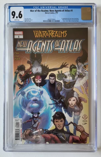 War of the Realms: New Agents of Atlas #1 CGC 9.6 1st app Luna Snow, Wave, Aero