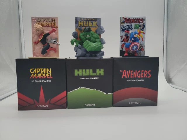 HULK CAPTAIN MARVEL The Avengers Captain America LootCrate 3D Standees
