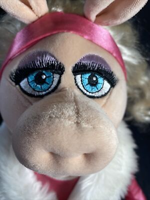 Disney Store Miss Piggy 20” Stuffed Plush Doll, The Muppets Movie, w/ Pink Dress