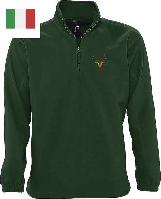 Felpa in Pile: Cervo -Regalo per I Cacciatori - Caccia Uomo Donne - Sweatshirt L
