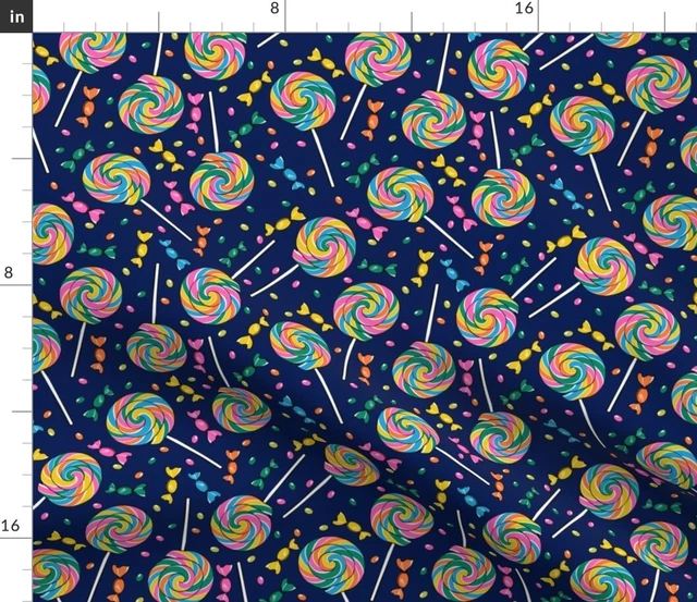 Candy Sweets Rainbow Beans Spoonflower Fabric by the Yard