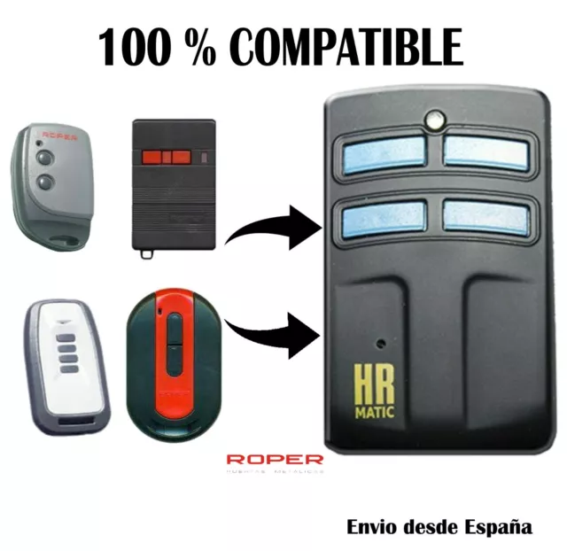 Hr2 Mando De Garaje Compatible Et Roper Go Neo Mini Roper 433 - 868 Mhz Md7