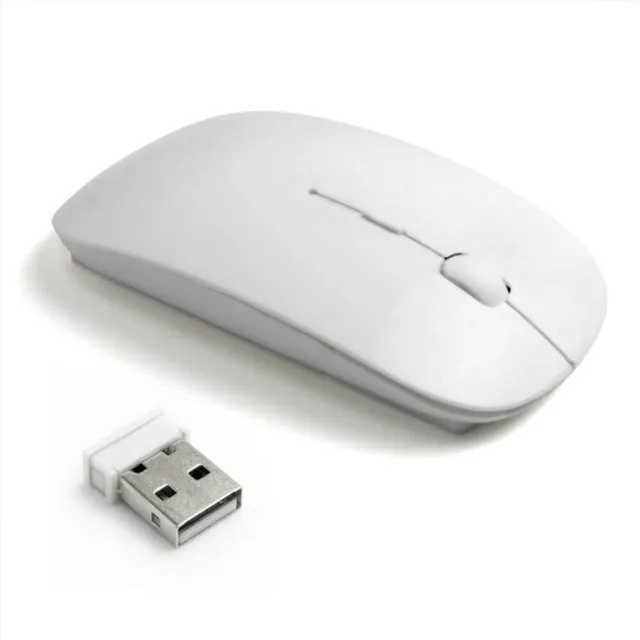2.4GHz Wireless Cordless Mouse Mice Optical Scroll For Laptop Computer USB White