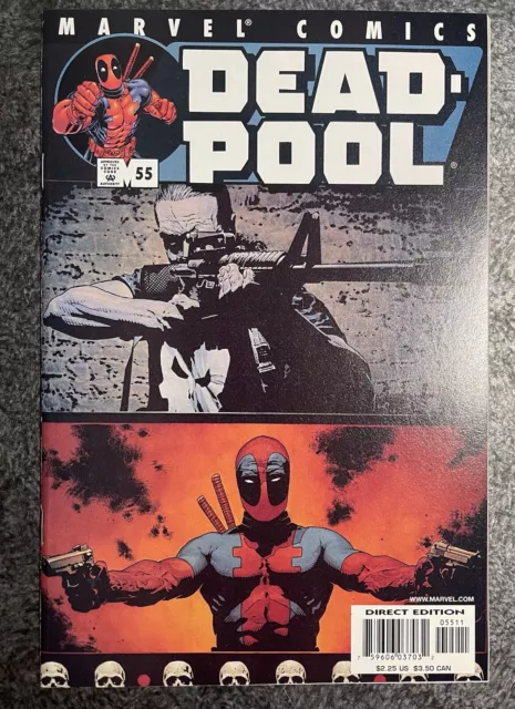 Deadpool #55 (Marvel, 2001) Battle Punisher Tim Bradstreet VF+/NM