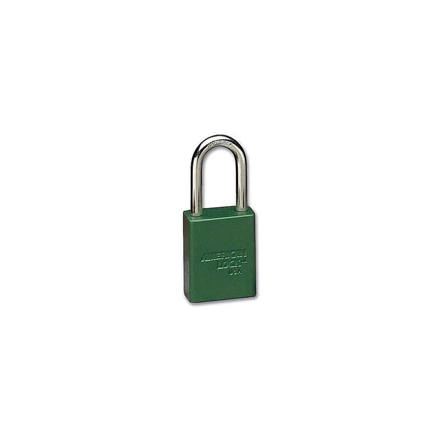 AMERICAN LOCK A1106KAGRN SETOF12 Lockout Padlock,KA,Green,1-7/8"H,PK12