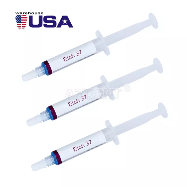 3X Dental Etching Gel 37% Acid Etchant Gel 5ml/syringe Dentex