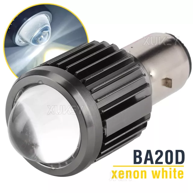 BA20D H6 S2 S1 LED Motorcycle Headlight Spot Light Bulb Hi/Lo Motorbike Headlamp