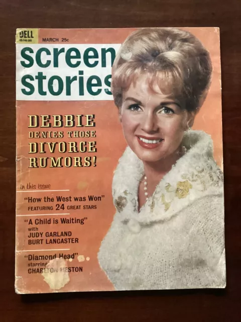 SCREEN STORIES - March 1963 - "HOW THE WEST WAS WON" - "DIAMOND HEAD" - MORE!