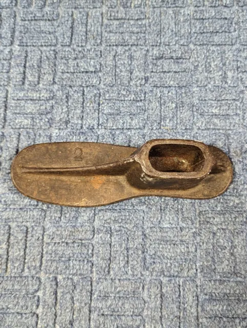 Vintage Antique Cast Iron Metal Shoe Cobbler Mold Form #2