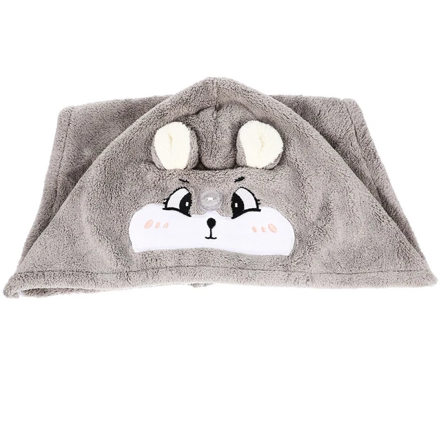 Cappellino per capelli a catena poliestere nylon - pile cappuccio asciutto panno per capelli ispessimento