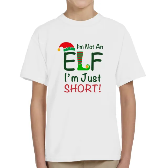 Kids Boys Girls I'm Not An Elf Funny Xmas Christmas Tee T-Shirt Top Tshirt Gift