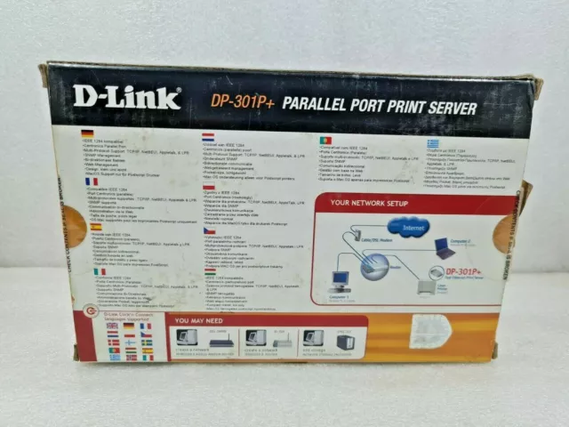 D Link Dp-301P+ Schneller Ethernet-Druckserver Mit Parallelschnittstelle 2