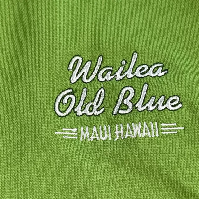 UNDER ARMOUR GOLF Polo Shirt Mens Large Green Wailea Old Blue Maui ...