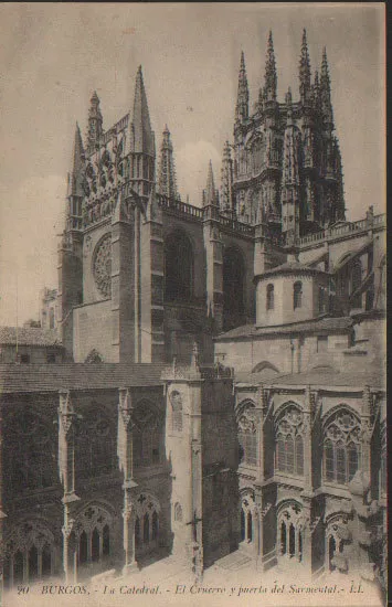 Antigua Postal Catedral De Burgos Crucero Y Sarmental Old Postcard       Cc01499