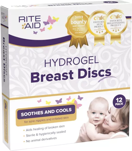 Rite Aid Hydrogel Breast Discs Breast Pads 12 Pieces