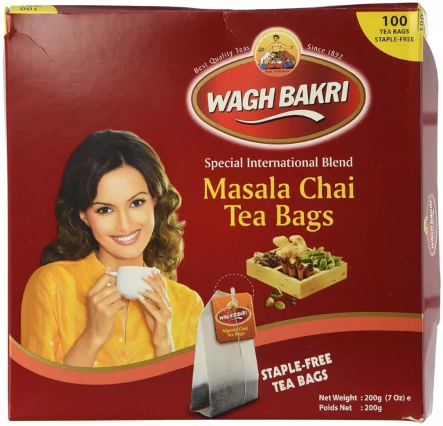 Wagh Bakri Masala Chai Tea Bags 100 Pack