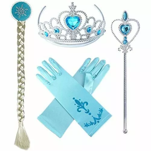 Frozen Anna Elsa Eiskönigin Diadem Krone Zauberstab Handschuhe Mädchen Kinder~