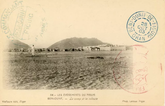 Carte Postale Algerie / Les Evenements De Figuig Beni-Ounif / Le Camp