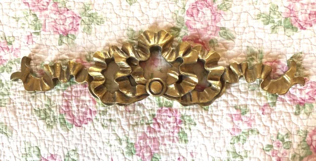 Vintage Gold Gilt Bow & Ribbon Topper Wall Hanging Decorative Accent