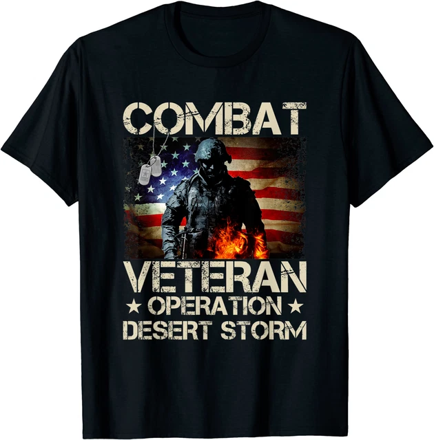 Mens Combat Veteran Operation Desert Storm Soldier T-Shirt