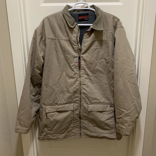 Riggs Workwear By Wrangler Mens 2XL Tall Brown Ripstop Sherpa Lined Jacket Chore