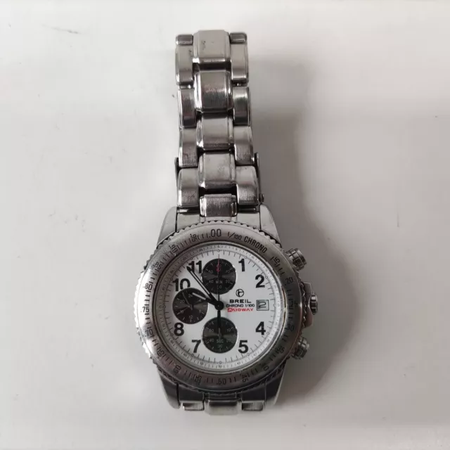 BREIL  CHRONO 1/100 MID WAY V028 orologio UNISEX ANNI 2000 Originale FUNZIONANTE