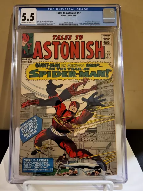 Tales To Astonish #57 CGC 5.5 MARVEL COMICS 1964 Giant-Man Early Spider-Man app.