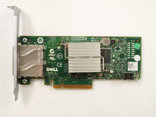 Dell H200E 2 Port 6Gbps SAS PCIe HBA D687J High Profile