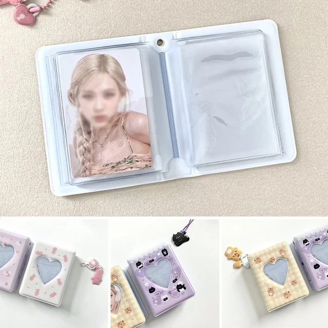 Estuche de almacenamiento de imágenes con soporte para tarjetas de fotos para álbumes de fotos de amor Polaroid de 3 pulgadas