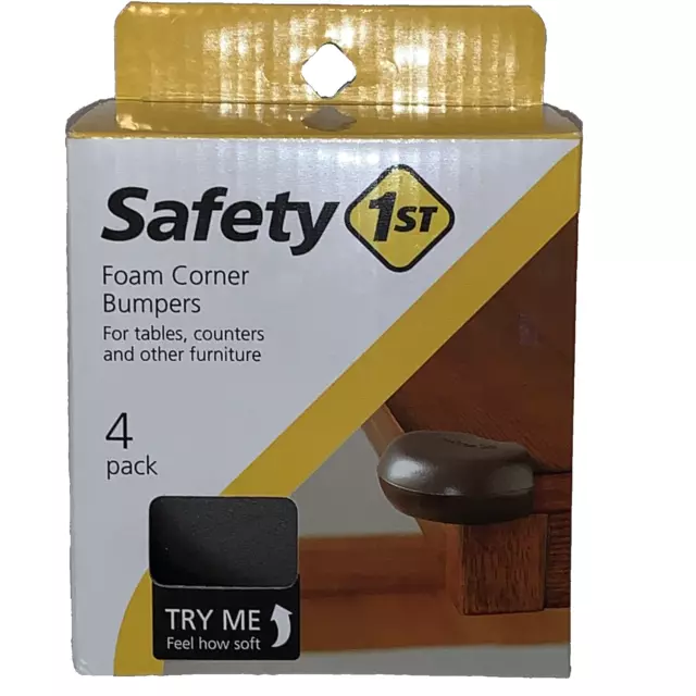 Foam Corner Bumpers  4 pack  New in Box Child Protection by Safety 1st  Brown