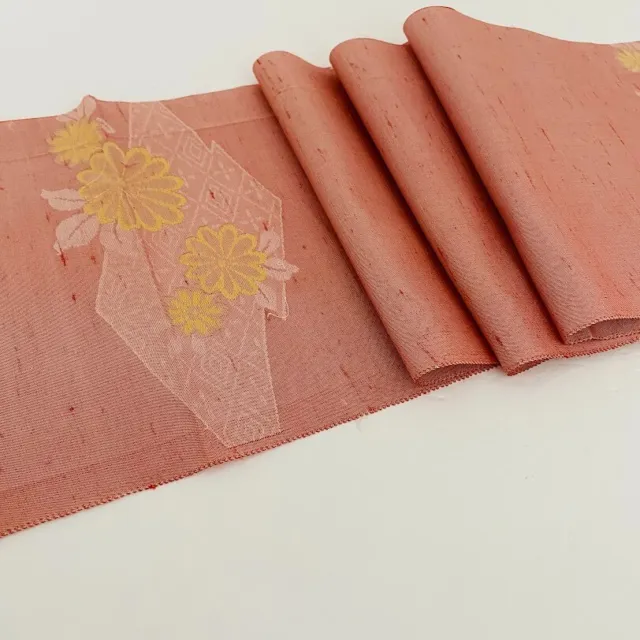 Tranquil #D 7x78 -2.16yd LONG Vintage Silk Tsumugi Japanese Kimono Fabric TG43