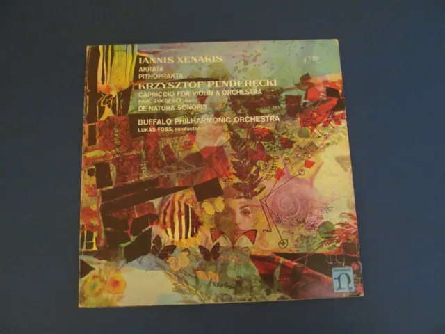 Iannis Xenakis LP Record KRZYSZTOF PENDERECKI Nonesuch Album EXPERIMENTAL Music