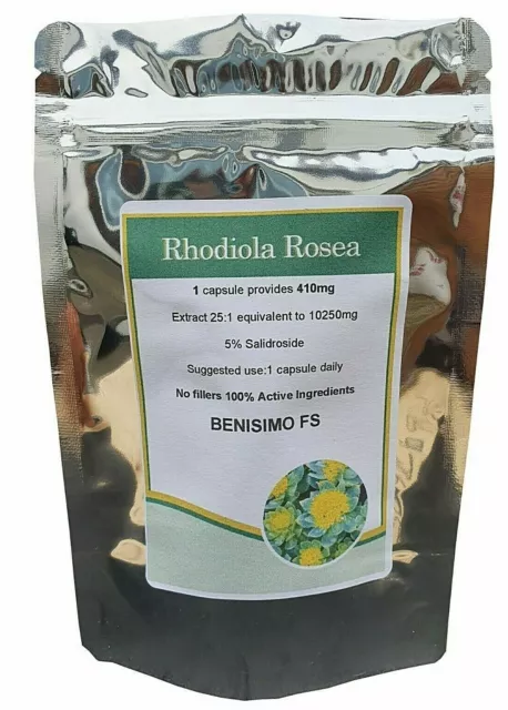 Rhodiola Rosea Capsules 10250mg  Veg Capsules, 5% Salidrosides, Anxiety,Stress