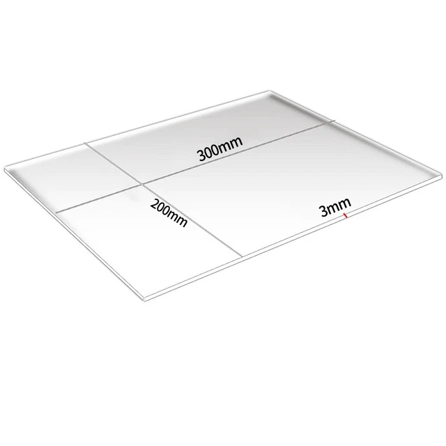 Foglio acrilico trasparente 2/3 mm spessore 200 mm x 300 mm foglio di plastica inserto foglio PVC
