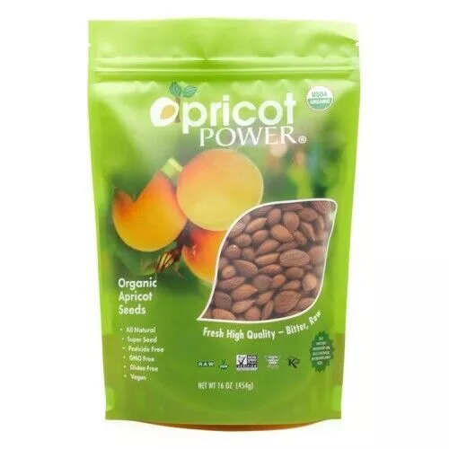 Organique Amer Abricot Graines 473ml Par Apricot Power