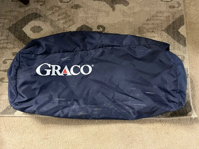 H Graco Pack N Play Replacement Bag Carrying Case Travel Pack Zip up Carry Blue