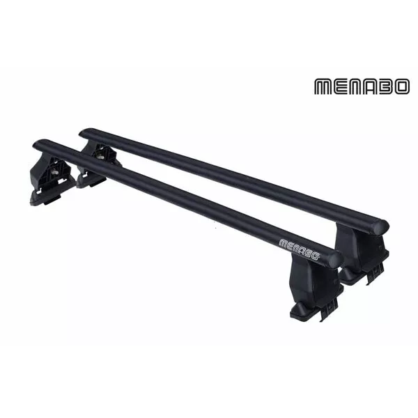 Tema Black Steel Complete Roof Bar Set 112cm With Locks - Menabo FE1336026329