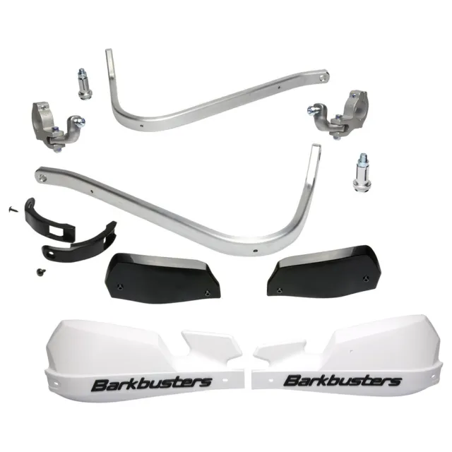 Barkbusters Universal VPS Two Point Mounted Handguard Kit White 7/8" Bars